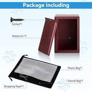 Urnas Personalizadas Ecológicas para Cinzas de Cães Urna de Madeira com Porta-Retrato Urna para Cinzas de Animais de Estimação - Product Image 3