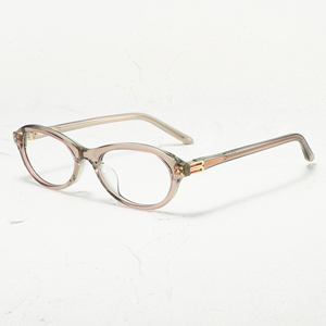 Gafas de ojo de gato con montura completa de acetato verde sólido, anti-UV, para adultos, unisex, forma ovalada, corrección de la visión - Product Image 1