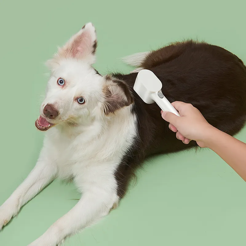 Anufacturer-peine de carga para perro y gato, color blanco y verde, con luz