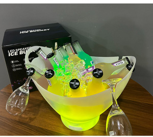 Công Suất Lớn 7L Bluetooth LED Ánh Sáng Xô Đá Sáng Loa Nhỏ Loa Siêu Trầm PP Chất Liệu Cắm Trại Rượu Vang Mát Nhà Sản Xuất - Product Image 6