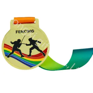 Toptan spor eskrim yarışması, altın, gümüş, bronz madalya, rekabet madalyaları, ısmarlama, yüzme, Track & Field