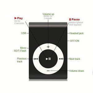 Lecteur MP3 portable rétro classique en métal avec clip, lecteur de musique sportif avec fente pour carte SD/TF - Product Image 2