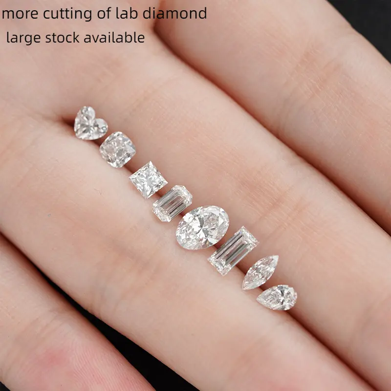 10個1パックStarsgem Wholesale Certified Melee Loose Stone VS Synthetic Created HPHT CVD Lab Grown made Diamond