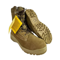 Nouvelles bottes de randonnée en daim et cuir de vache à lacets, résistantes à l'usure, légères, bottes tactiques, chaussures de marche pour hommes