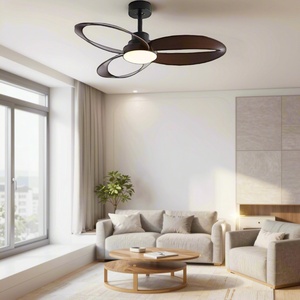 Ventilateur de plafond LED nordique moderne avec 5 pales et éclairage spectre complet pour salle à manger, télécommande incluse - Product Image 2