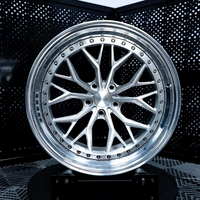 Nouvelles jantes forgées 2 pièces à déport profond et lèvre polie sur mesure 5x112 5x114.3 5x120 compatibles Audi Mercedes, en alliage d'aluminium personnalisé
