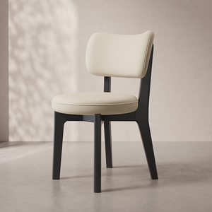 Sedia <span class=keywords><strong>in</strong></span> <span class=keywords><strong>Legno</strong></span> per Arredamento Domestico con Schienale <span class=keywords><strong>in</strong></span> Pelle e Cuscino per <span class=keywords><strong>Cucina</strong></span> e Sala <span class=keywords><strong>da</strong></span> Pranzo - Product Image 5