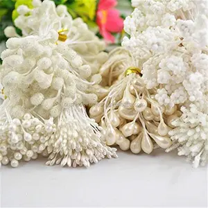 Perlengkapan bunga ujung bulat benang sari bunga buatan untuk dekorasi pernikahan dan bahan bunga