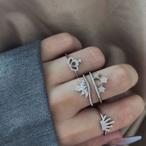 Anillos de Pareja Dylam 925 3925, 1 Juego, Anillos de Plata de Ley Originales, Anillos de Cóctel, Anillos de Boda Sólidos, Joyería Cúbica con Corona - Product Image 6