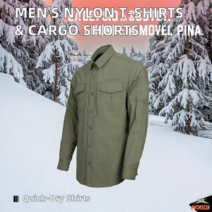 <b>Men's</b> XL Size Spring <b>Silk</b> Fabric Breathable Nylon Solid Print Casual <b>Shirts</b> Garment Dyed Quick Dry Custom Logo - Product Image 2