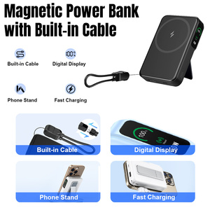 Cargador Portátil Magnético Inteligente de Alta Gama con Pantalla LCD, 10000 mAh, Cargador Inalámbrico con Soporte, Carga Rápida PD - Product Image 4