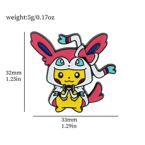 Spilla Distintiva in Metallo a Forma di Pikachu Pokémon, Design Creativo e Trendy - Product Image 4