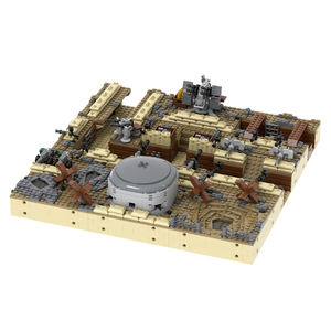 MOC5094 Bloques de Construcción de Posiciones de Artillería Antiaérea de la Segunda Guerra Mundial, Cráteres de Explosiones, Búnker, Metralla, Bazuca, Arsenal, Juguetes de Construcción para Niños - Product Image 1