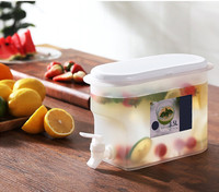 Carafe à eau froide 3,5 L au design moderne, en PP écologique, avec robinet et couvercle, pour l'été, la maison, le réfrigérateur, l'extérieur, l'eau glacée et le thé