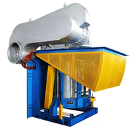 Fourneau de fusion à induction électrique industriel pour la fonderie, 200 kg, 5 tonnes, acier, fer, métal