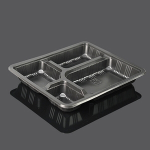 Dùng Một Lần Rõ Ràng <span class=keywords><strong>4</strong></span> Ngăn Ăn Trưa Hãng Hàng Không Lò Vi Sóng <span class=keywords><strong>Pp</strong></span> Thực Phẩm Container Trong Suốt Với Chia Takeaway - Product Image 3