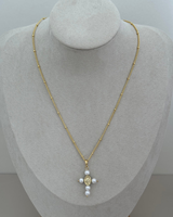 Collier de perles religieuses Déclaration Shell Croix Pendentif Collier Bijoux Cadeau
