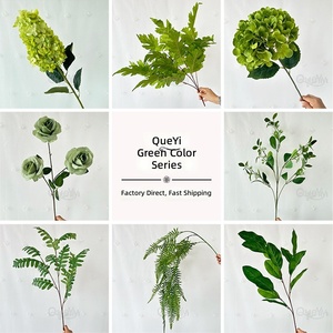 Arreglos Florales Artificiales Clásicos en Tono Verde, Decoración Elegante y Minimalista para Bodas, Directo de Fábrica en China - Product Image 3