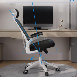 Chaise de bureau moderne de haute qualité, pivotante, réglable en hauteur, avec dossier haut en maille, pour bureau à domicile et atelier - Product Image 3