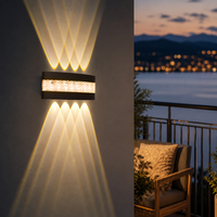 Lampe murale extérieure LED Dingdian, éclairage mural en cristal étanche, lumière décorative pour cour, bar, couloir, AC85-265V 6W 8W 10W