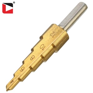 Lot de 3 forets étagés en acier rapide HSS revêtus de titane à diamètres multiples pour le perçage du métal - Product Image 3