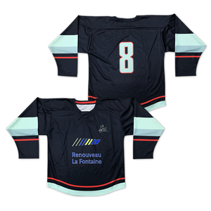 เสื้อฮอกกี้แบบกำหนดเองจากโรงงานเวียดนาม รับผลิตแบบ OEM พิมพ์ลายด้วยเทคนิค Sublimation สำหรับทีมกีฬา แห้งเร็ว ระบายอากาศได้ดี เหมาะสำหรับผู้ใหญ่ทุกเพศ - Product Image 6