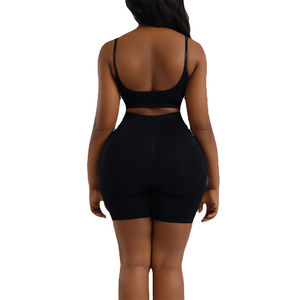 Combinaison gainante sans couture marron pour femme, haute élasticité, rehausseur de <span class=keywords><strong>fesses</strong></span>, body sculptant intégral - Product Image 3