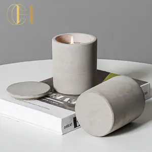 C & H创意香薰水泥蜡烛罐漂亮蜡烛容器支持定制标志