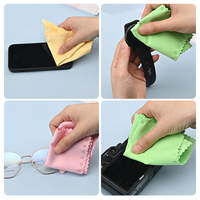Vente en gros de lingettes nettoyantes pour écran de téléphone Sude Accessoires pour lunettes et lunettes Logo personnalisé Chiffon de nettoyage pour lentilles de lunettes optiques