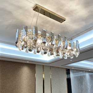 Lámpara Colgante de Cristal para Sala de Estar, Iluminación Sencilla para <span class=keywords><strong>Dormitorio</strong></span>, Lámpara Colgante para Habitación de Celebridades, Lámpara de Araña para Hotel o Villa - Product Image 3