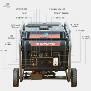 Générateur d'électricité portable silencieux à essence 4 temps OHV 4000 Watts 3000W avec moteur refroidi par air DL3500iO - Product Image 2