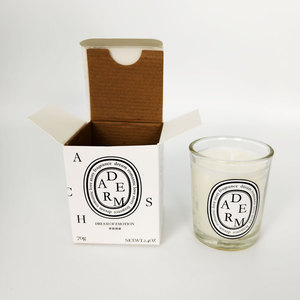 Qt1507 biểu tượng tùy chỉnh quà tặng sang trọng nến hộp giấy gấp tùy chỉnh nến bao bì hộp - Product Image 5