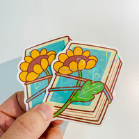 Autocollant holographique d'hologramme personnalisé de paillettes imprimé de logo privé étanche pour la découpe