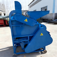 Vente chaude haute efficacité Double ventilateur Double arbre Double re-battage 50 modèle décortiqueur d'arachides pour les fermes et les maisons