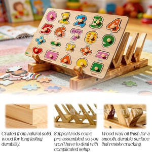 Cross-border wooden puzzle stand, porcelain <b>plate</b> display <b>rack</b>, picture book and photo divider storage <b>rack</b>, oil painting and - Product Image 4