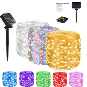 Luci a Stringa Solari LED per Decorazioni Esterne di Balconi, Luci Natalizie e Festive <span class=keywords><strong>con</strong></span> Alimentazione LED e Solare - Product Image 2
