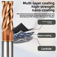 Fraise plate en acier au tungstène haute performance, revêtement nano, 4 cannelures, modèle AR30, outil de fraisage CNC, vente en gros à bas prix