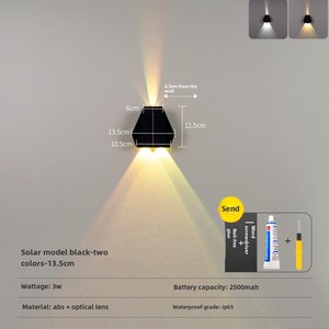 Projecteur de lavage de mur extérieur cour villa entrée éclairage <span class=keywords><strong>professionnel</strong></span> extérieur étanche solaire applique murale bidirectionnelle - Product Image 5