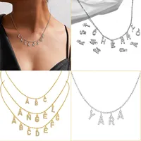 Collier personnalisé avec nom en lettres, pendentif amovible sur mesure pour couple et enfants, cadeau de bijoux commémoratifs familiaux