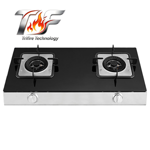 Cuisinière à <span class=keywords><strong>gaz</strong></span> Trifire en verre trempé pour l'Asie du Sud-Est, double brûleur, 5,2 kW, allumage manuel – Offre Spéciale - Product Image 1