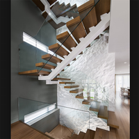Système d'escalier DAIYA chine avec escalier bleu en verre trempé