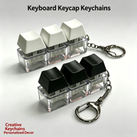 Porte-clés personnalisé en forme de touche de clavier, pendentif pour clavier mécanique, breloque mignonne pour sac à dos, cadeau pour gamer