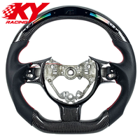 Accessoires intérieurs automobiles en fibre de carbone, volant sport en cuir avec LED et indicateur de régime, compatible avec Toyota 86 GR 86 GT86 Subaru BRZ