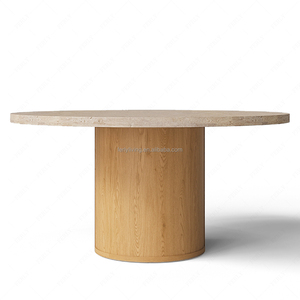 Ferly đương đại tối giản phong cách đơn giản đồ nội thất phòng ăn Chunky Gỗ Tếch rắn bàn ăn và Bộ ghế - Product Image 4