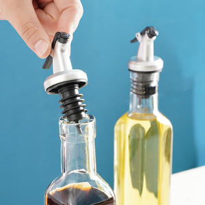 Bouchon universel en métal anti-fuite pour bouteille d'huile, avec trou, pour huile d'olive, vinaigre, vin et autres condiments - Product Image 1