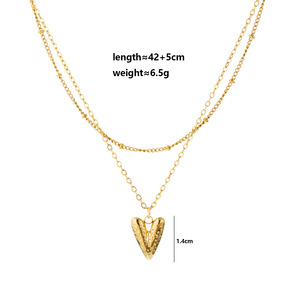 <span class=keywords><strong>Collier</strong></span> délicat en acier inoxydable plaqué or avec certificat CE Haomi pour filles, motif fleurs élégantes, chaîne tendance pour le quotidien - Product Image 6