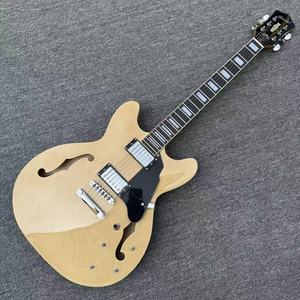 Chitarra Jazz Semi-Hollow Grote GT335-01 Stile 335 con Tastiera in Palissandro, Chitarra Professionale per Adulti - Product Image 1