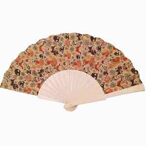Genuine 23cm Portuguese Cork Wood <b>Hand</b> <b>Fan</b> Eco-Friendly Vegan Stock for Promotional Party Supplies - Product Image 5