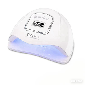 מנורת ציפורניים מקצועית כפולה <span class=keywords><strong>LED</strong></span> <span class=keywords><strong>UV</strong></span>, מבנה מתכת ופלסטיק, עוצמה גבוהה 128W, טיימר כפול (30 שניות/60 שניות), מקור אור 365 ננומטר - Product Image 3