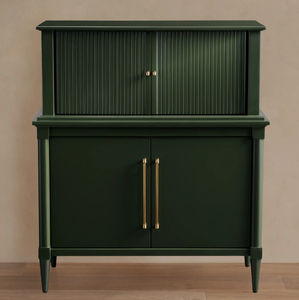 R American Retro Solid Wood Wine Cabinet, Lemari Peralatan Makan, Lemari Anggur Mewah untuk Ruang Villa, Lemari Penyimpanan Gaya Prancis - Product Image 6